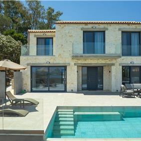  3 bedroom stone villa with pool & seaview, near Acharavi, sleeps 6